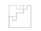 One drawing of square with lines showing different sectional quality.
