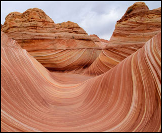 A photograph of Coyote Buttes, a red-rock formation.