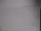 Photo of a student sketch on paper of the view through a frame.