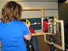 Photo of students setting up the line-of-sight string.
