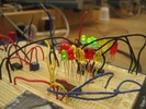 Colored LEDs of the Color Organ circuit.