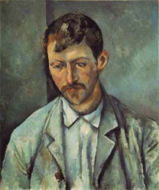 A photograph of 'Le paysan, Peasant',  by Paul Cezanne.