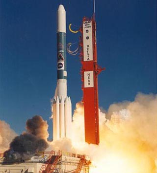 Photo of a Delta II Rocket launch.