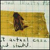 Photograph of a moth taped into a lab notebook.