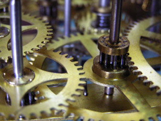 Gears used to illustrate an efficient system.