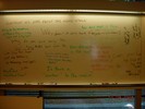 Notes written on a whiteboard explore the Orion Nebula.